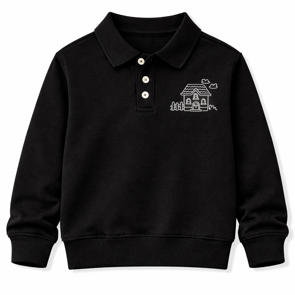 Home Sweet Home Long Sleeve Polo Sweatshirt