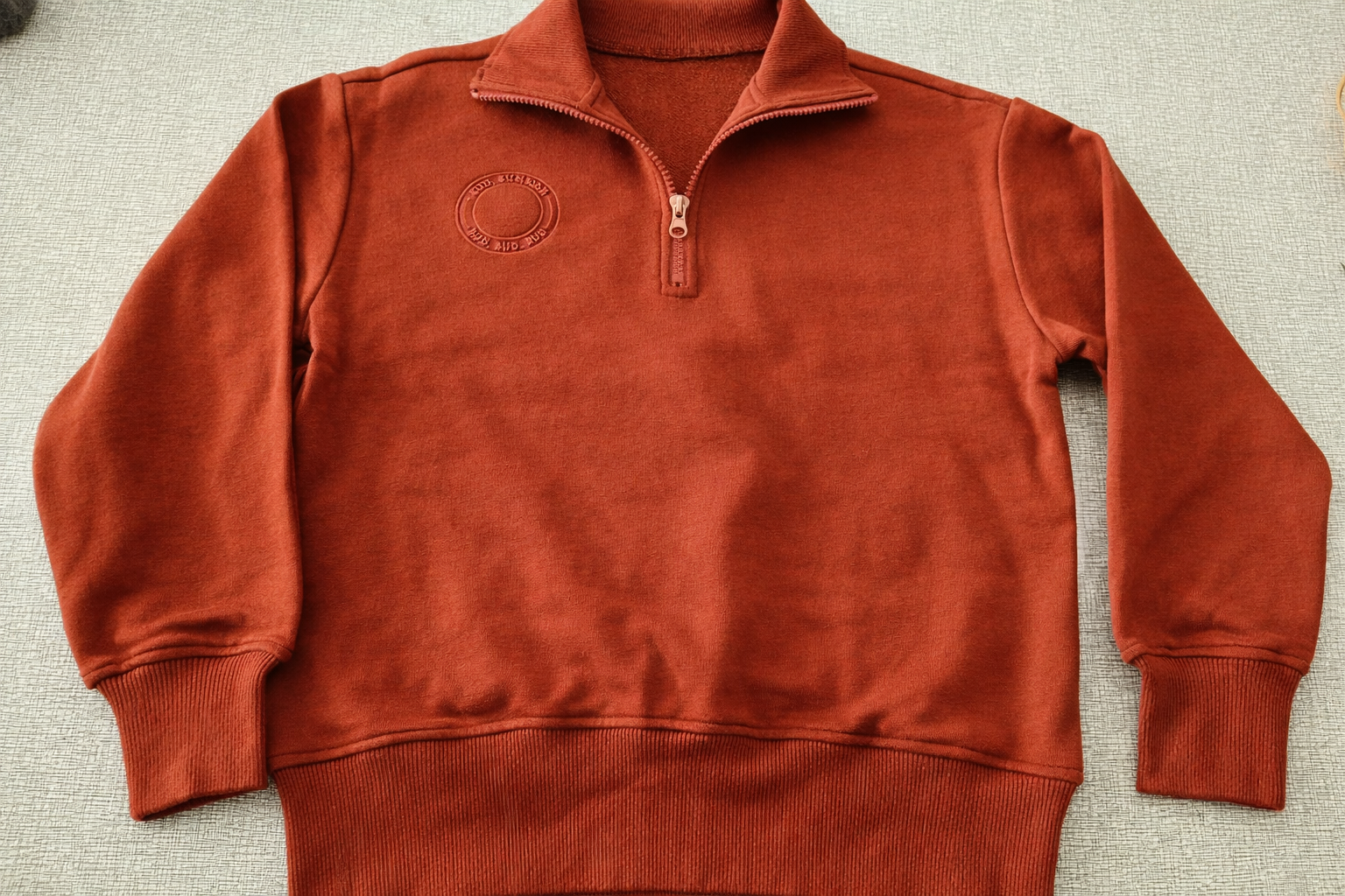 The Rust Horizon Quarter-Zip Pullover