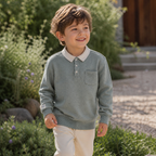 The Soft Days Contrast Polo Pullover