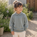 The Soft Days Frill-Edge Peter Pan Pullover